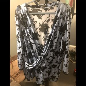 Plus size wrap blouse